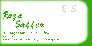 roza saffer business card
